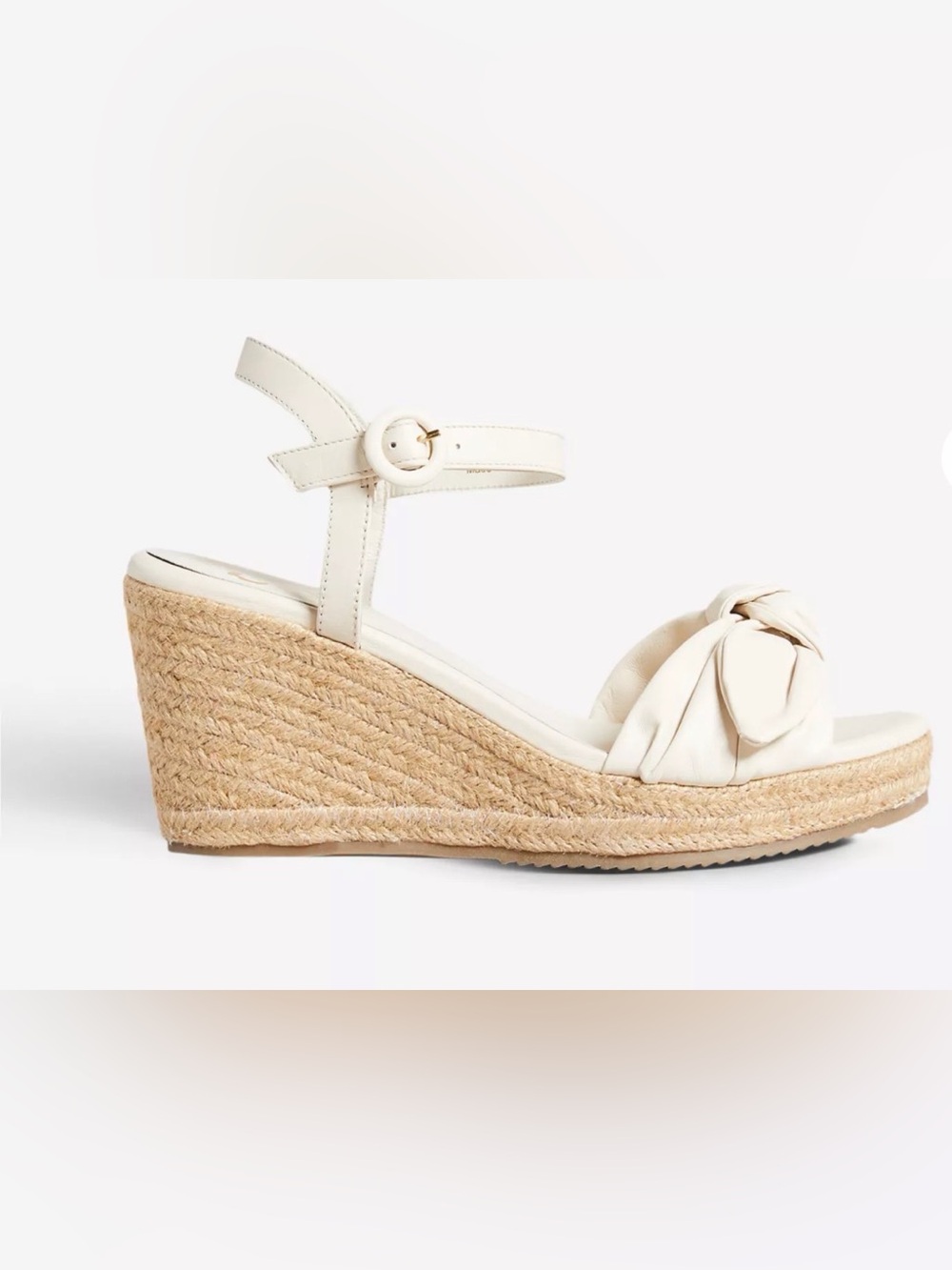 Ted Baker Bryannah Bow Leather espadrille wedge sandals